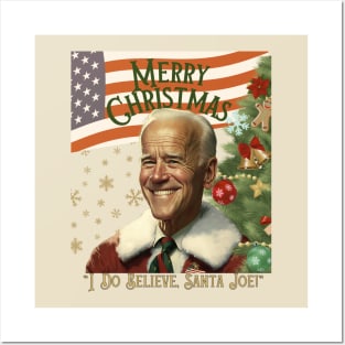 Vintage Christmas Santa Biden Posters and Art